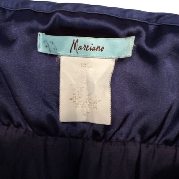 Marciano Lightweight Flowy Empire Waist Greek Style Blue Maxi Dress Size Small - Picture 10 of 11